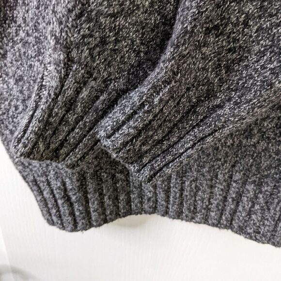 COPY - VINTAGE Cable knit heather grey turtleneck sweater medium @M - Picture 7 of 10